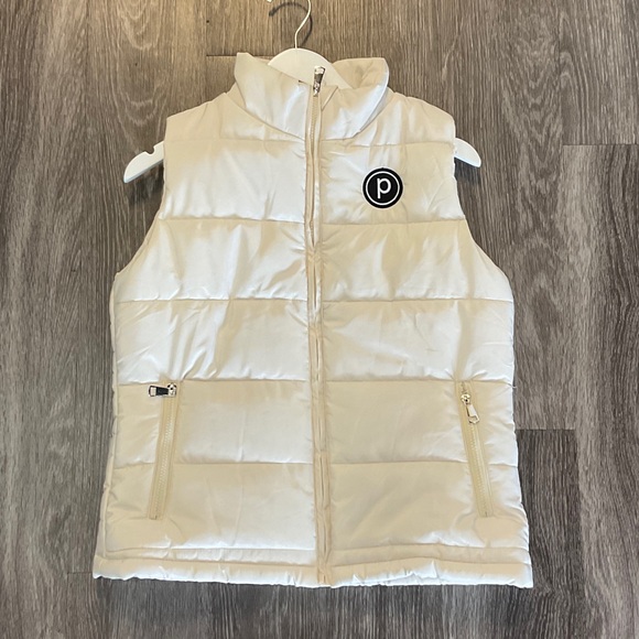 Pure Barre Jackets & Blazers - Cream Puffer Pure Barre Vest